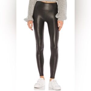 Spanx Faux Leather Leggings Size 3X Black
